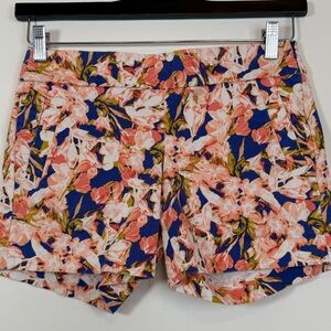 J. Crew Shorts Womens Multicolor Floral Side Zip  Casual Summer Vacation Size 2